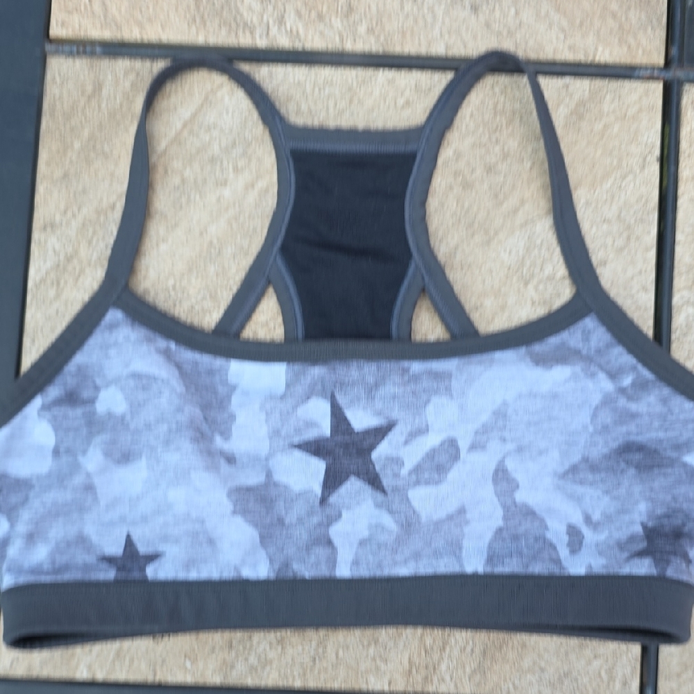 GAP Gray Star Camouflage Sports Bra